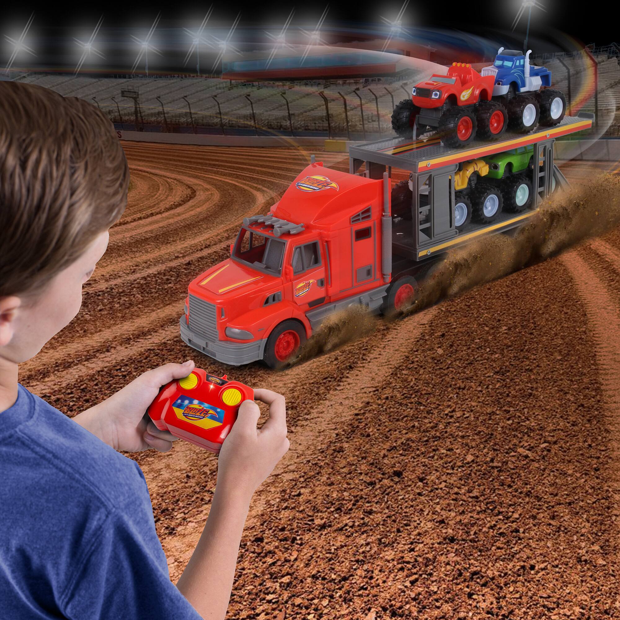 NKOK Blaze & The Monster Machines R/C Transporter with Monster Machines